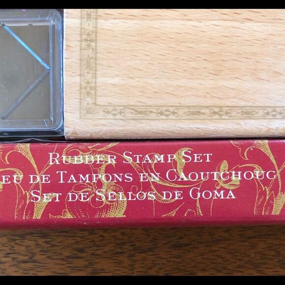 Anna Griffin Christmas Rubber Stamp Set W/ Ink Pad UNUSED - Picture 5 of 7